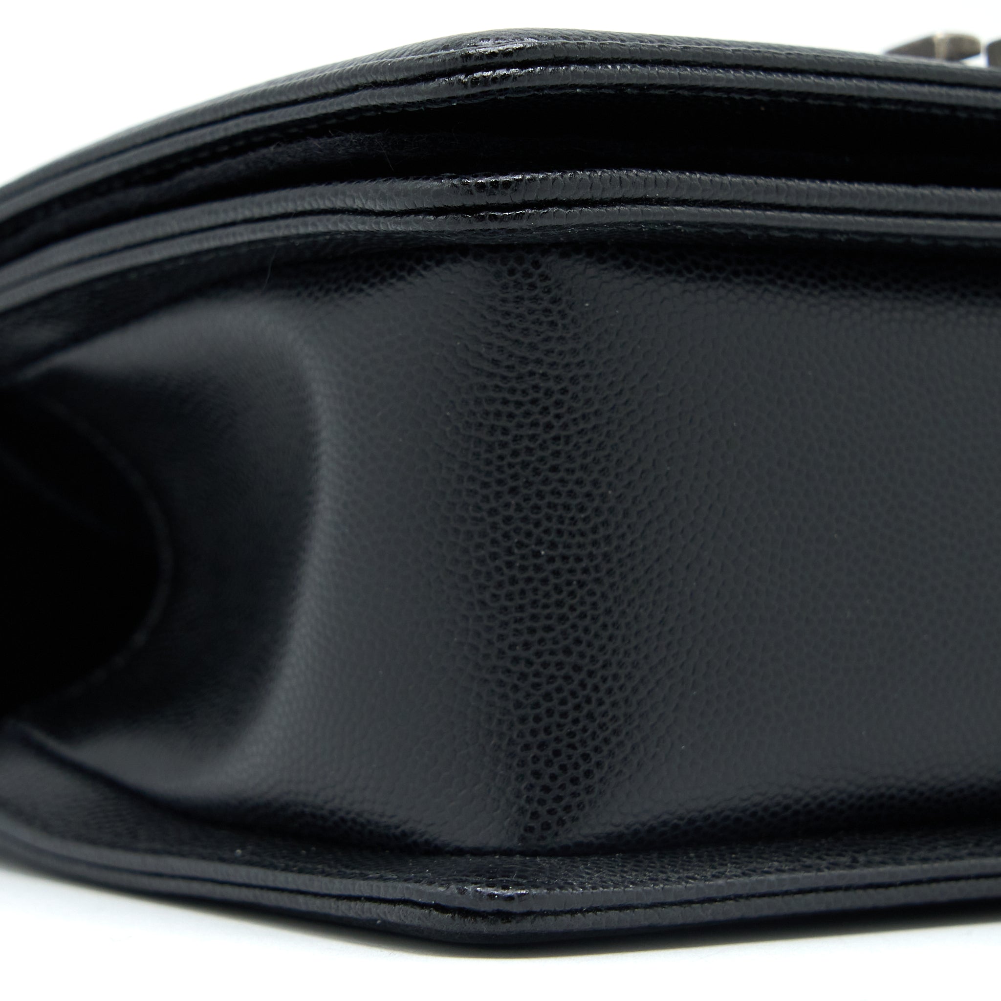Chanel Small Boy Bag Caviar Black Ruthenium SHW (Microchip) - Image 11