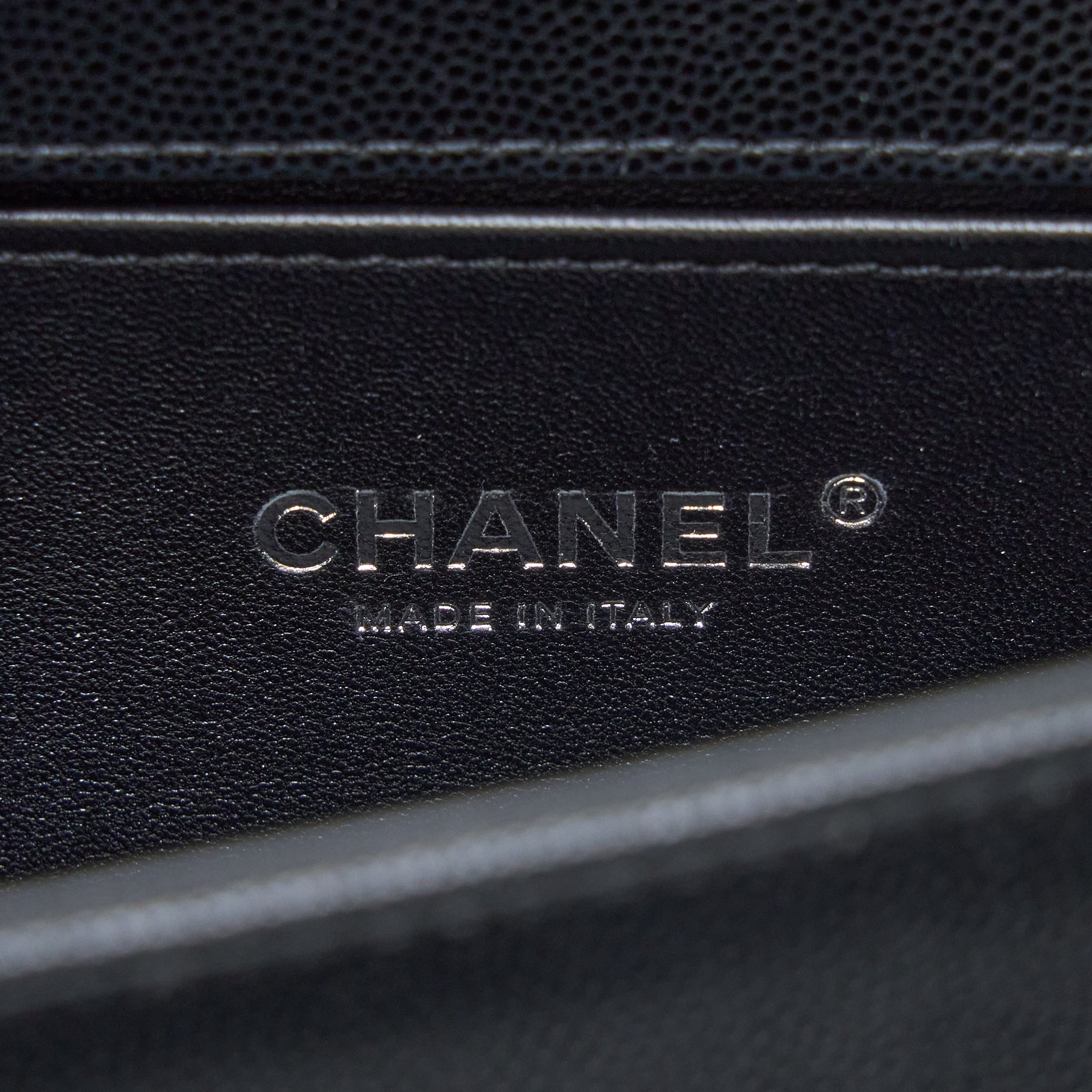 Chanel Small Boy Bag Caviar Black Ruthenium SHW (Microchip) - Image 13