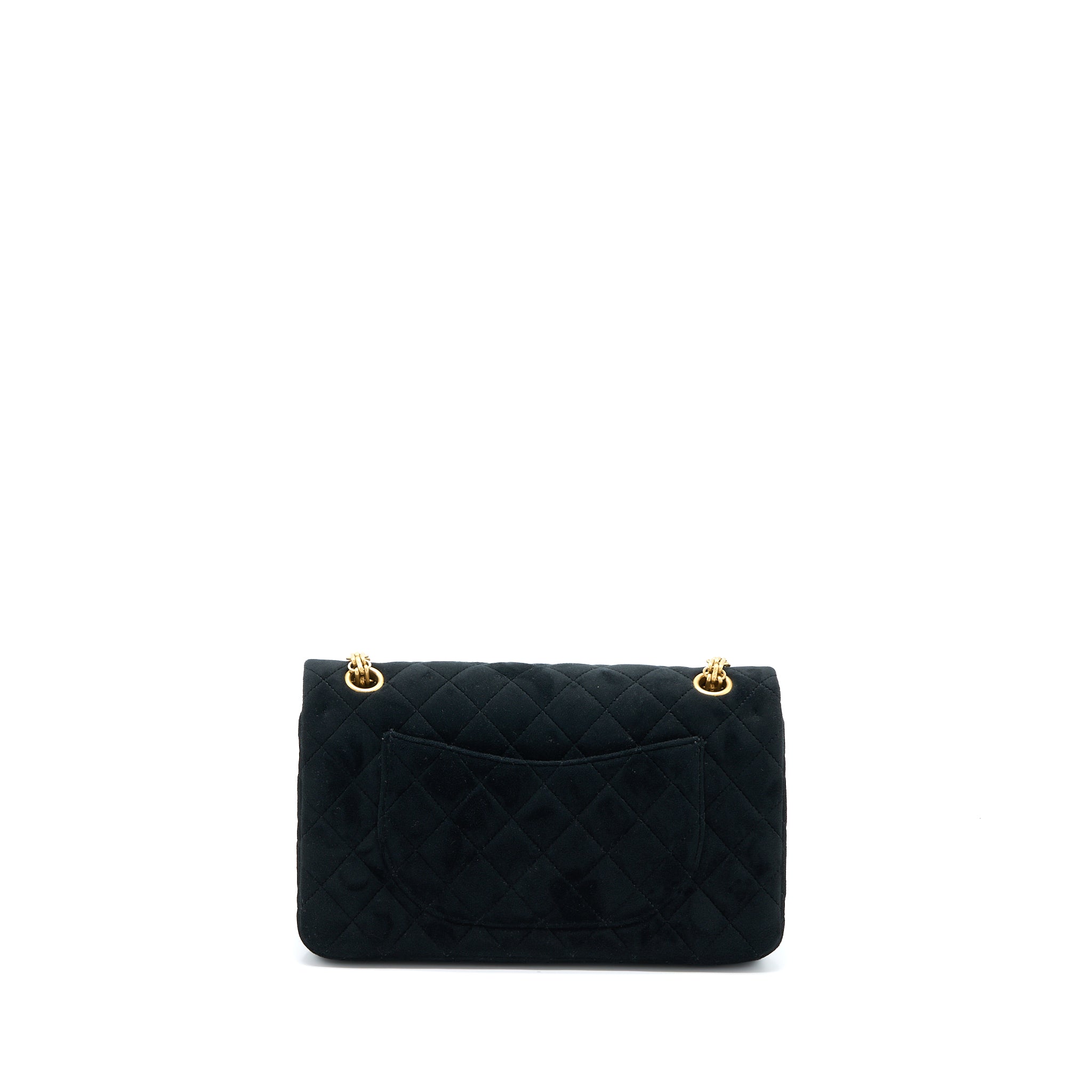 Chanel Small 2.55 Reissue Flap Bag Velvet Black GHW - Image 2