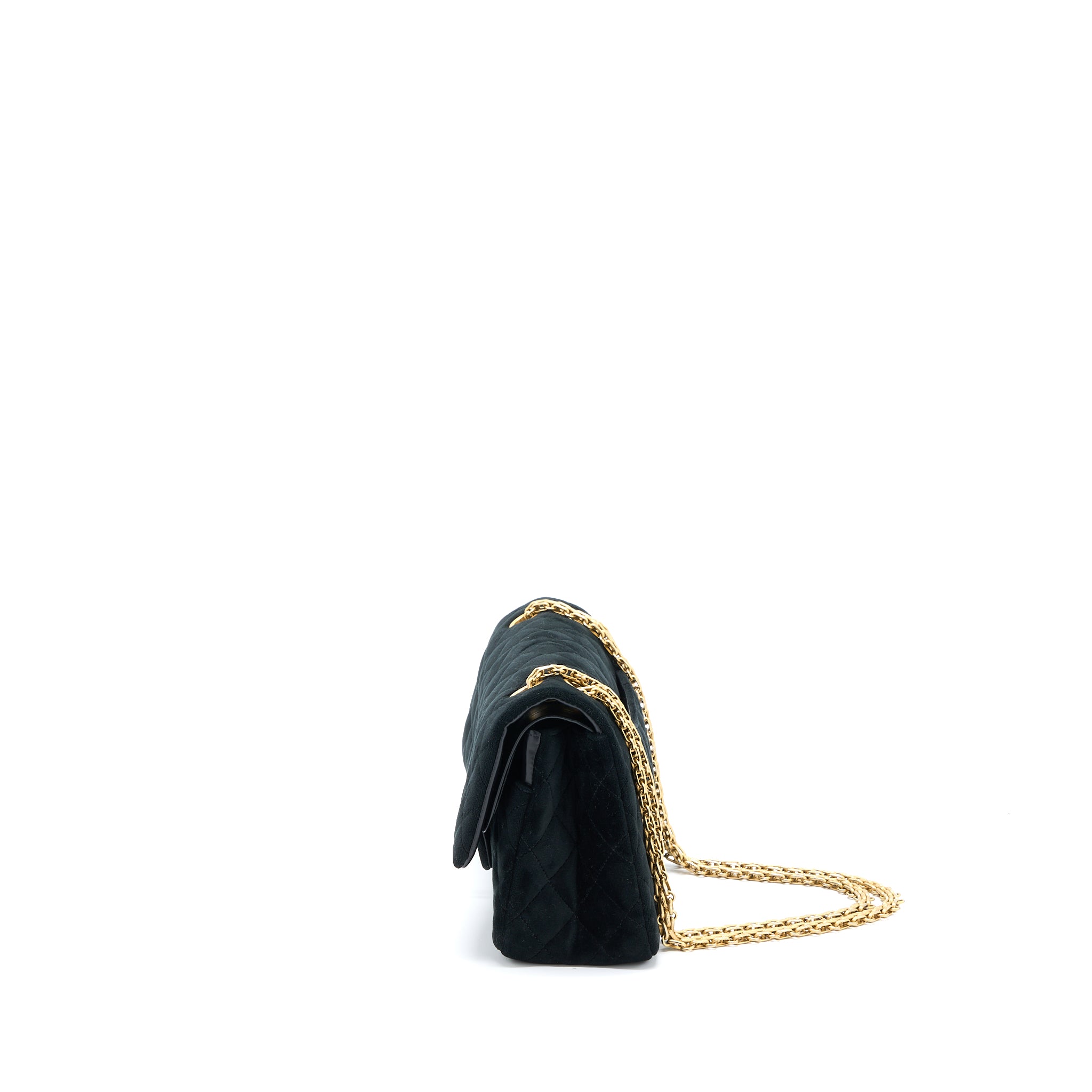 Chanel Small 2.55 Reissue Flap Bag Velvet Black GHW - Image 3