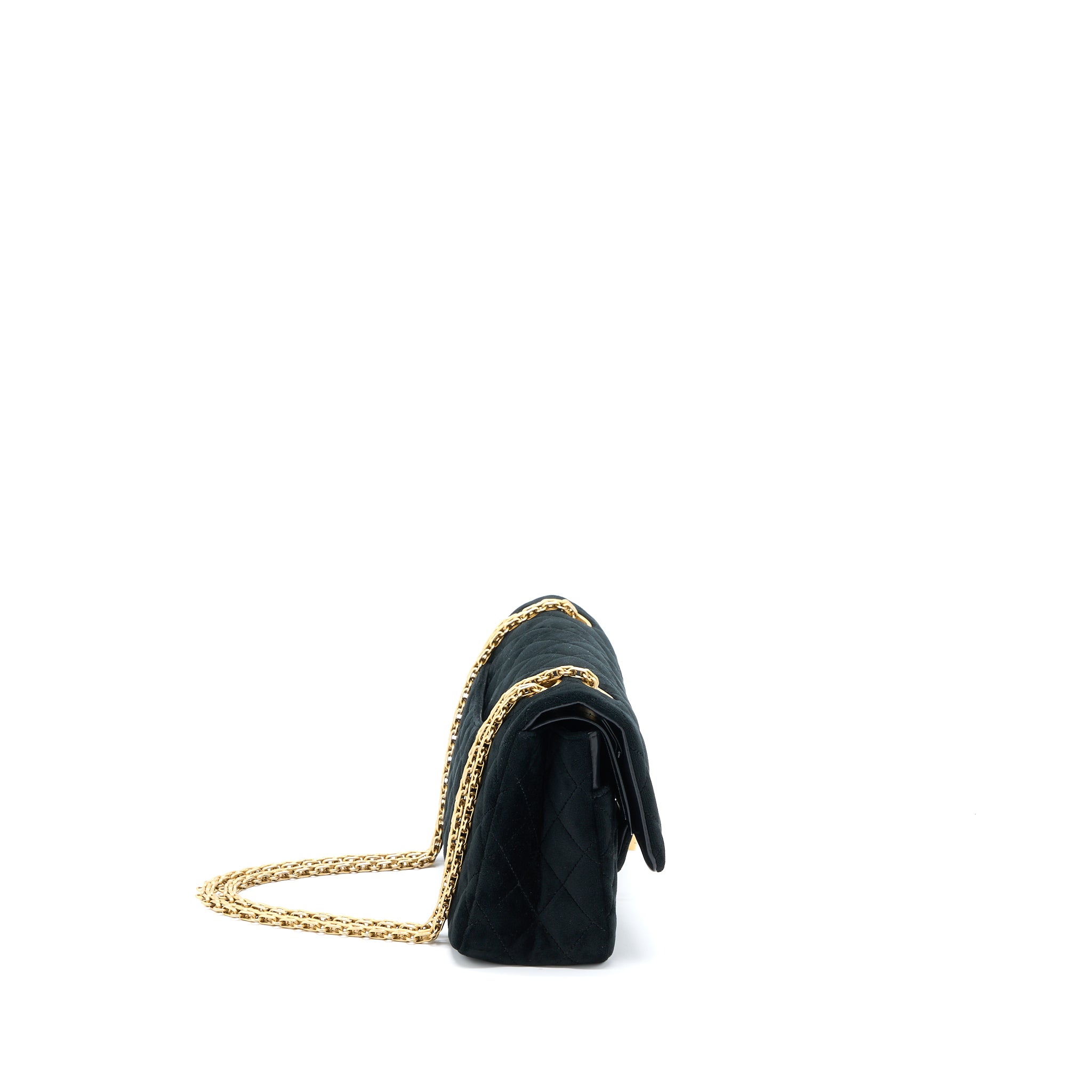 Chanel Small 2.55 Reissue Flap Bag Velvet Black GHW - Image 4