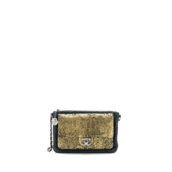 Chanel 12A Evening Bag Lambskin Black/Gold SHW