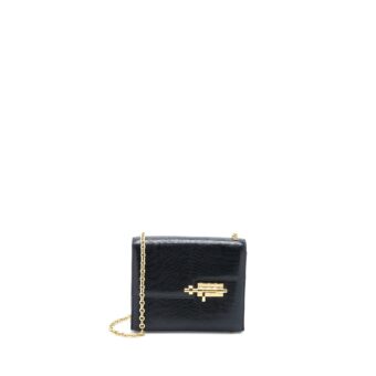 Hermes Mini Verrou Lizard Black GHW Stamp D