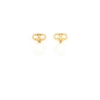 Celine Pearl and Triomphe earrings