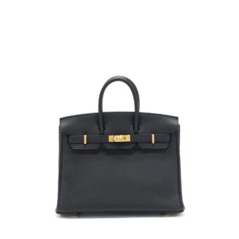 Hermes Birkin 25 Togo Black GHW Stamp Y