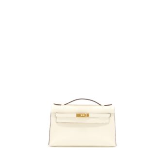 Hermes Kelly Pochette Swift Nata GHW Stamp Z