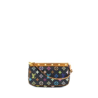 Louis Vuitton Vintage Pochette Accessories Monogram Canvas Black/Multicolour GHW