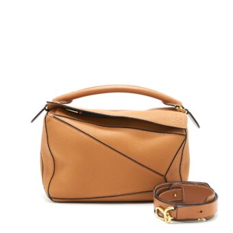 Loewe Puzzle Bag in Grained Calfskin Brown