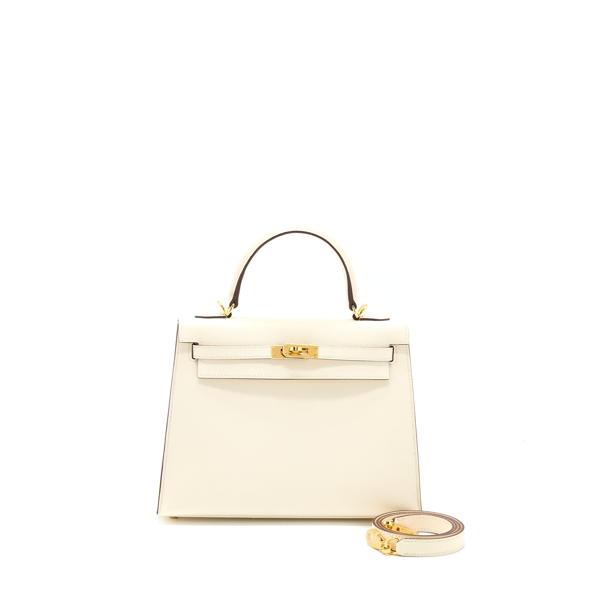 Hermes Kelly 25 Epsom Nata GHW Stamp U