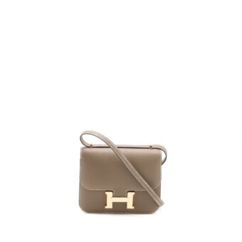 Hermes Mini Constance Epsom Etoupe RGHW Stamp B (New Version)