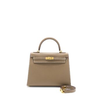 Hermes Kelly 25 Epsom Etoupe GHW Stamp B