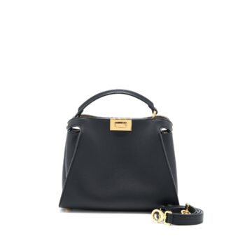 Fendi Small Peekaboo Iconic Bag Calfskin Black GHW