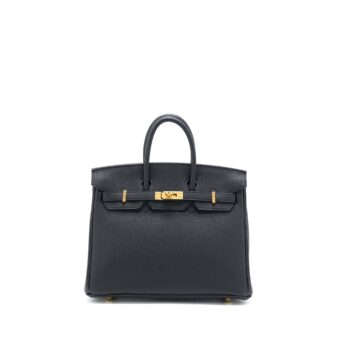 Hermes Birkin 25 Togo Black GHW Stamp Z