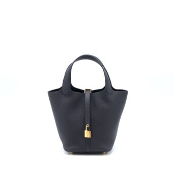 Hermes Picotin 18 Lock Bag Clemence Caban GHW Stamp U