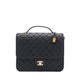 Chanel 22K Large Backpack Caviar Black Brushed GHW (Microchip)