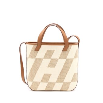 Hermes Cabas H En Biais 27 Bag Ecre-Naturel/Gold Stamp Z