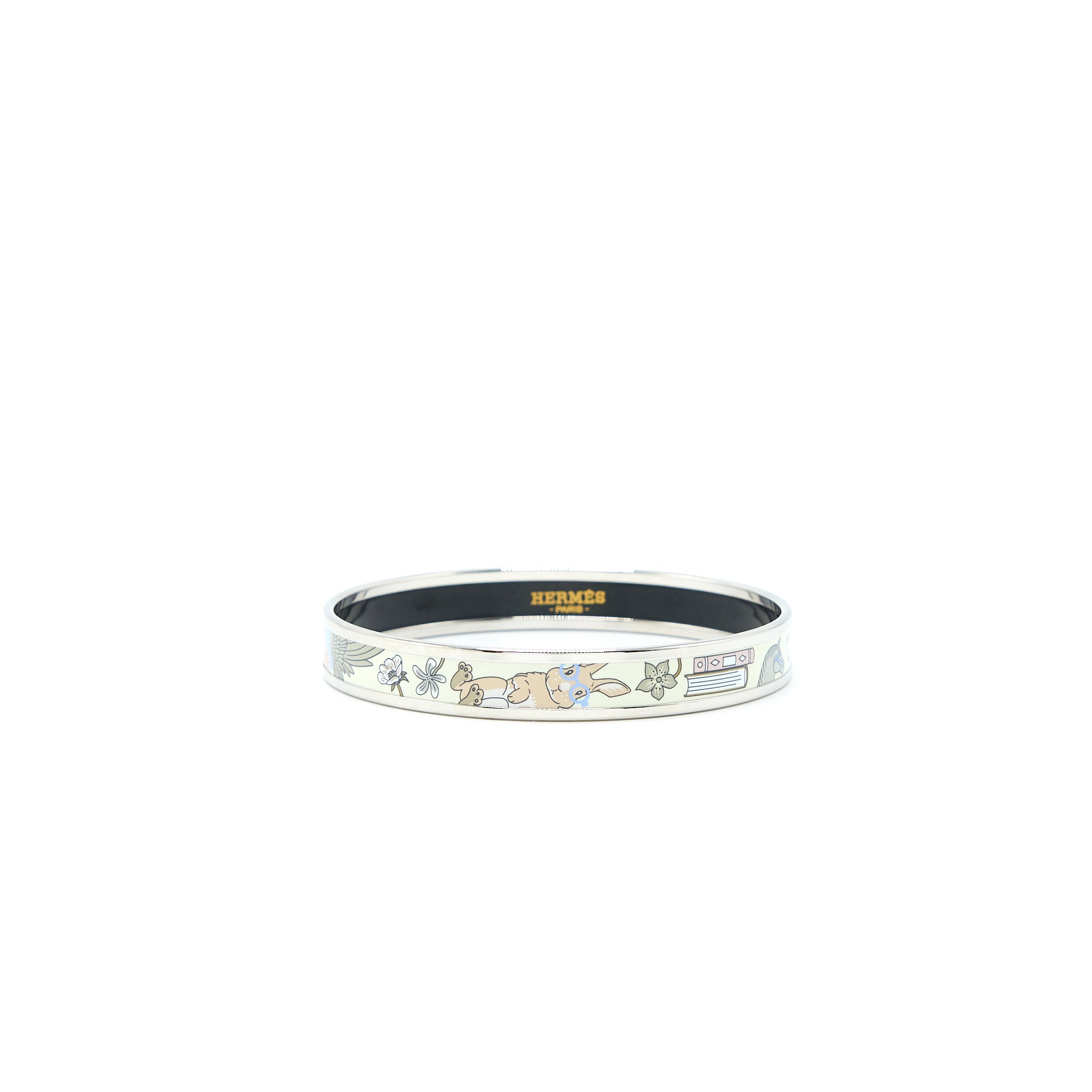 Hermes Size 70 Tea for Two Bangle Multicolour SHW