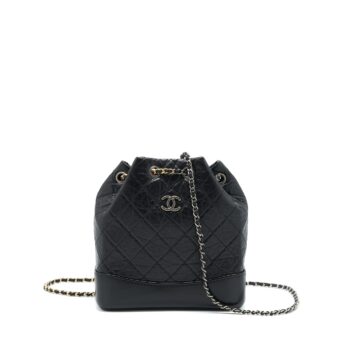 Chanel Small Gabrielle Backpack Calfskin Black With Multicolour Hardware (Microchip)