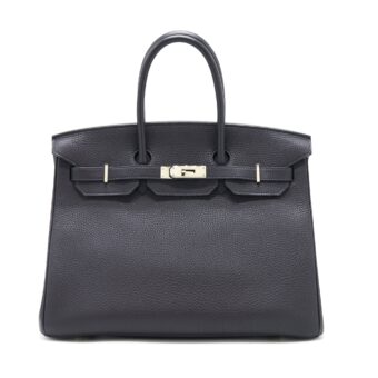Hermes birkin 35 Togo blue nuit SHW Stamp Square O