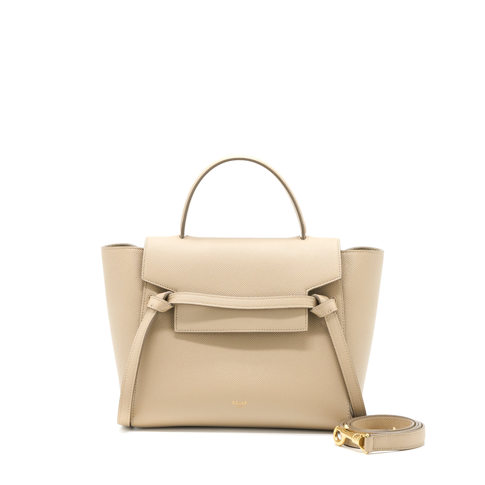 Celine Micro Belt Bag Calfskin Light Taupe GHW