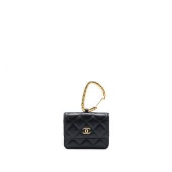 Chanel Jewel Hook Cardholder Lambskin Black GHW