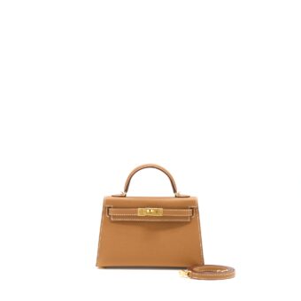 Hermes Mini Kelly II 20cm Epsom Gold GHW Stamp U