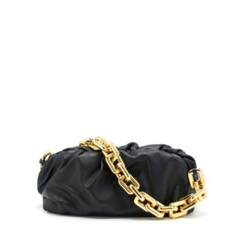Bottega Veneta Chain Pouch Calfskin Black GHW