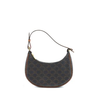 Celine Ava Bag In Triomphe Canvas And Calfskin Tan