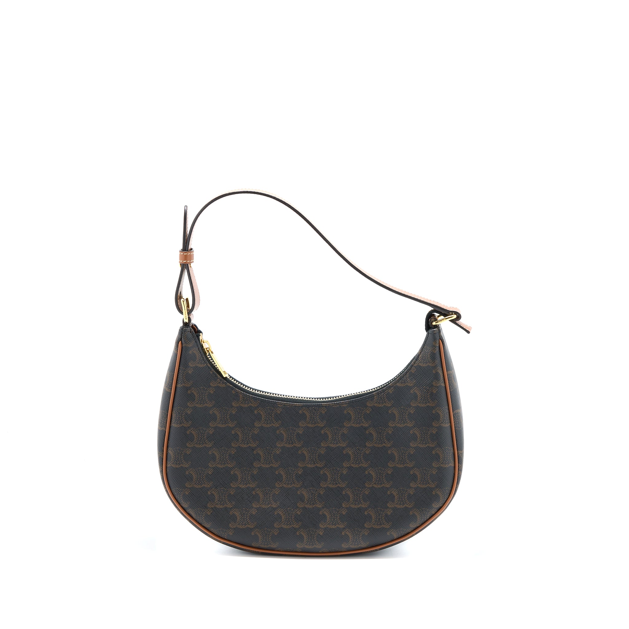 Celine Ava Bag In Triomphe Canvas And Calfskin Tan