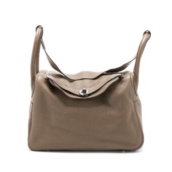 Hermes Lindy 34 Clemence Etoupe SHW Stamp Square Q