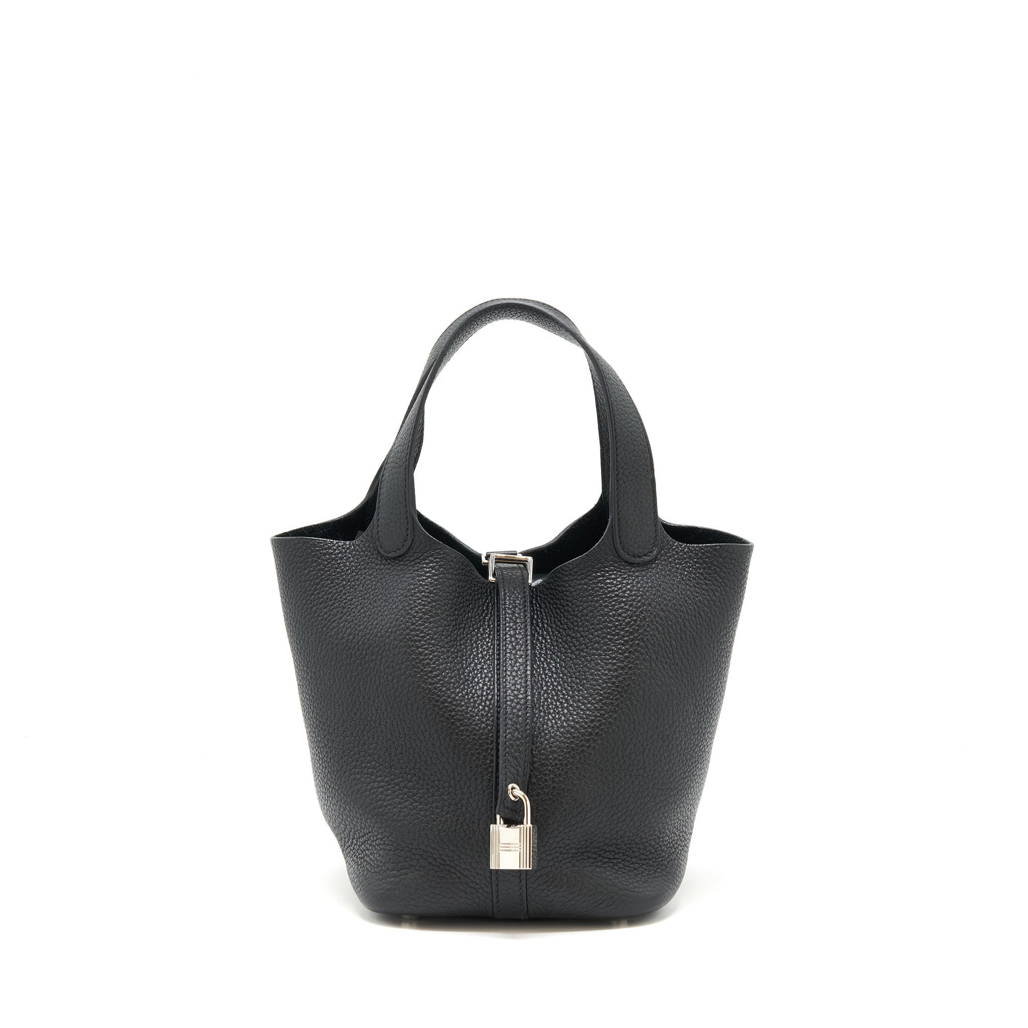 Hermes picotin 18 Lock bag black SHW Stamp square O