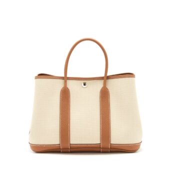 Hermes Garden Party 30 Canvas Gold SHW Stamp Z