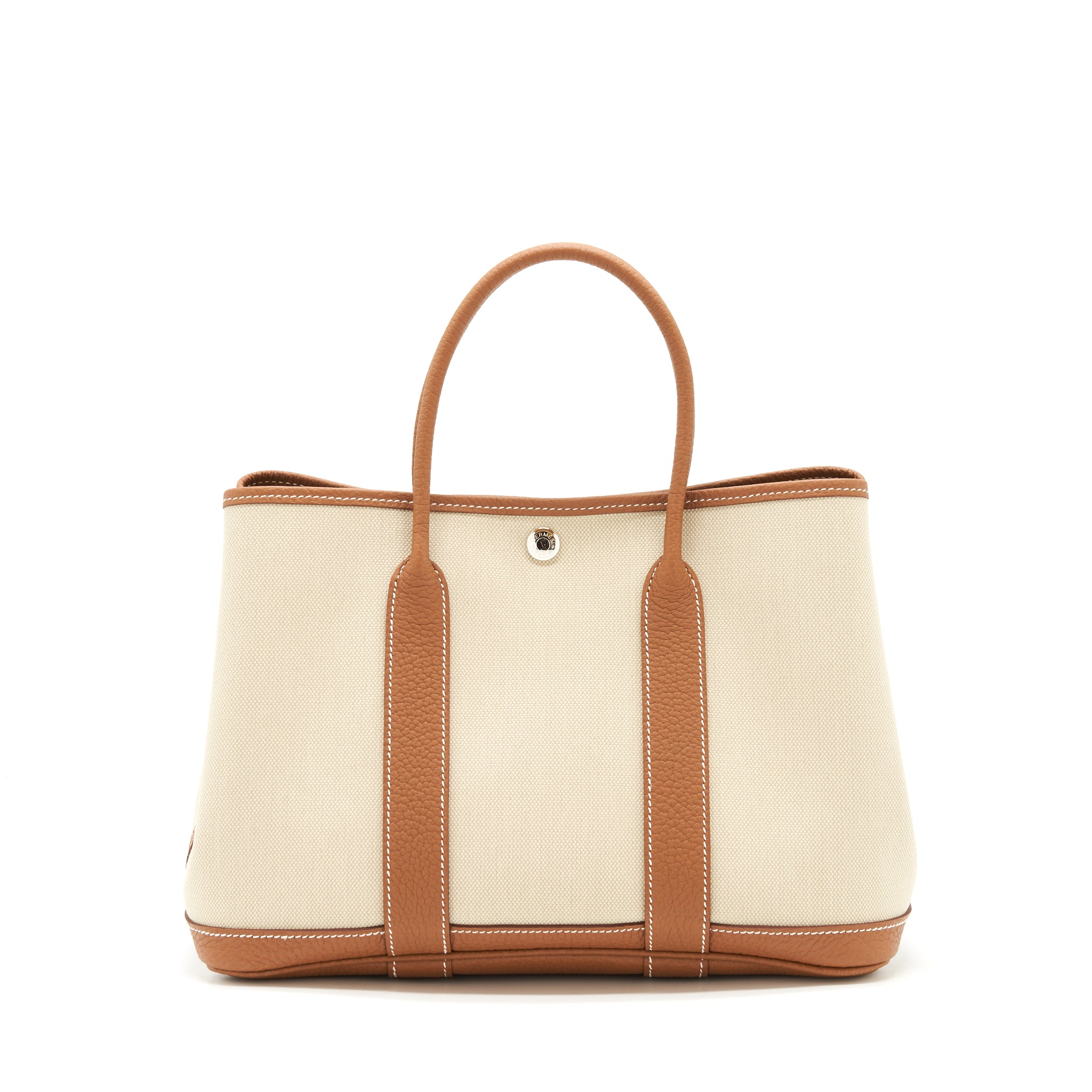 Hermes Garden Party 30 Canvas Gold SHW Stamp Z