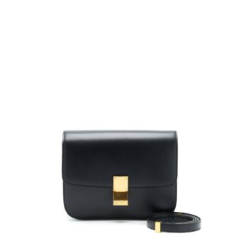 Celine Medium Box Calfskin Box Black GHW