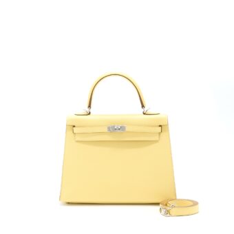 Hermes Kelly 25 Epsom 1Z Jaune Poussin SHW Stamp Z