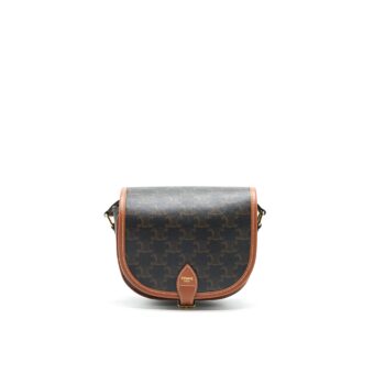 CELINE MEDIUM FLOCO BAG IN TRIOMPHE CANVAS
