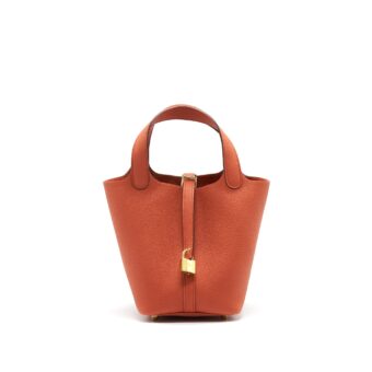 Hermes picotin lock 18 Bag R1 Terre Battue with GHW Stamp Z tuarillon Maurice Leather