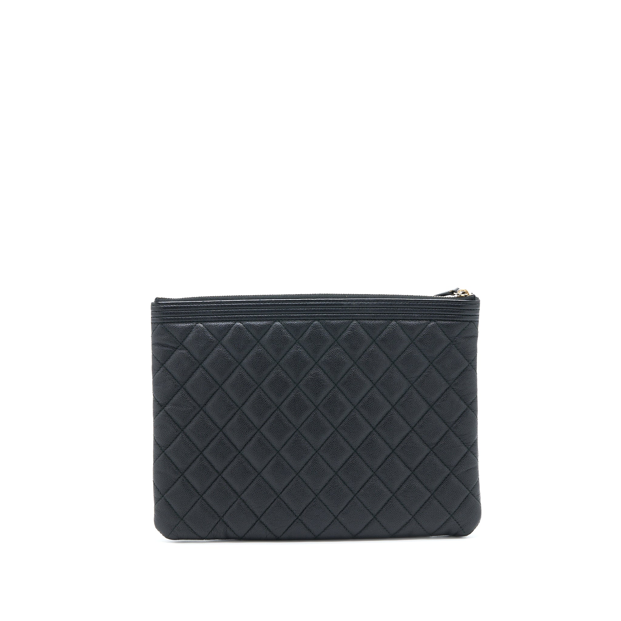 Chanel Boy Clutch Caviar Black GHW - Image 2