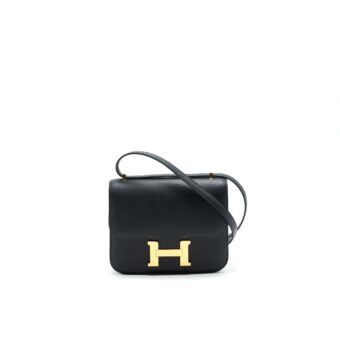 Hermes Constance Mini Epsom Black GHW Stamp Y