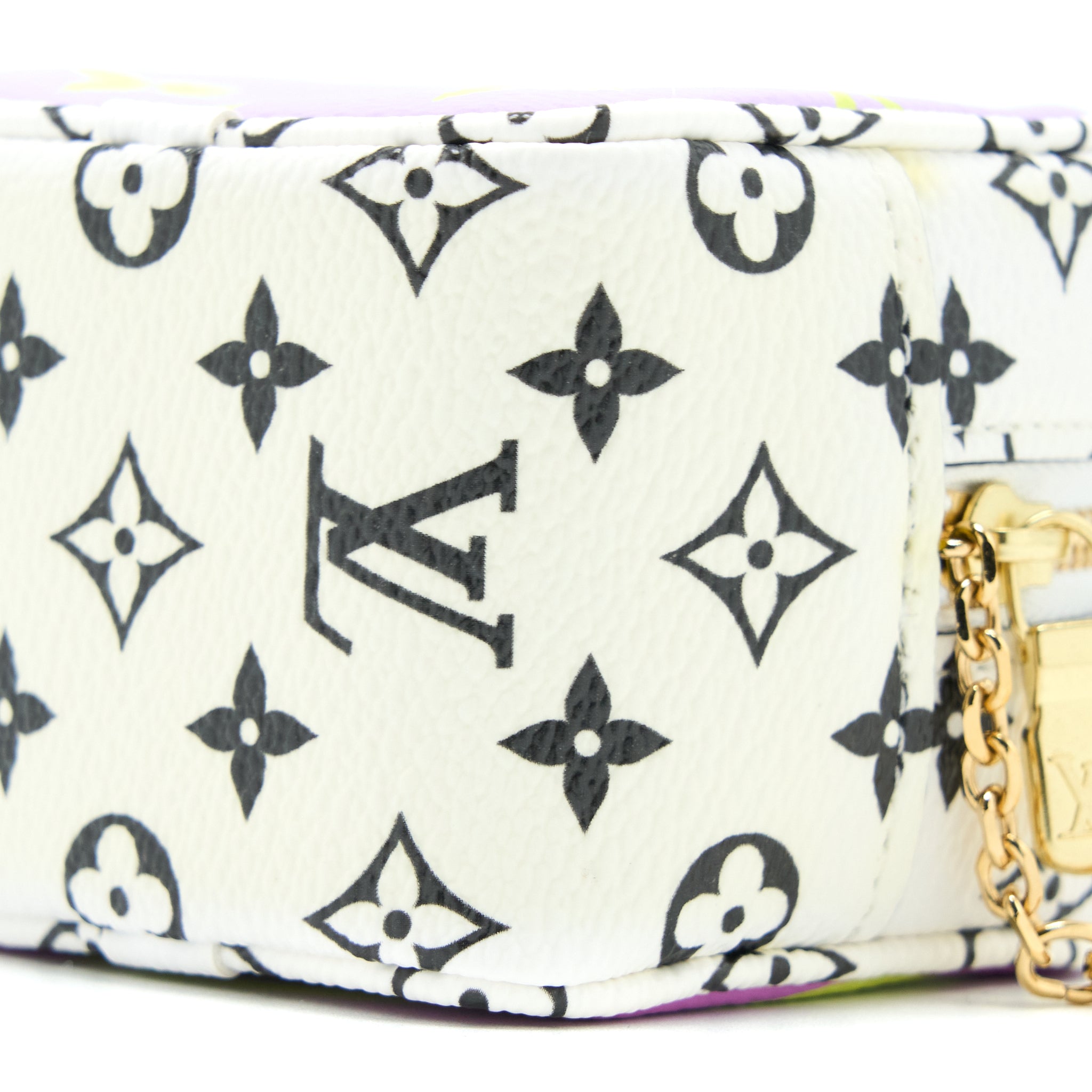 Louis Vuitton Key Chain Cube Coin Purse Monogram Canvas Multicolour GHW - Image 8