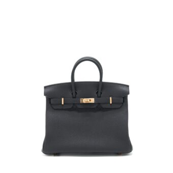 Hermes Birkin 25 Togo Black RGHW Stamp Z