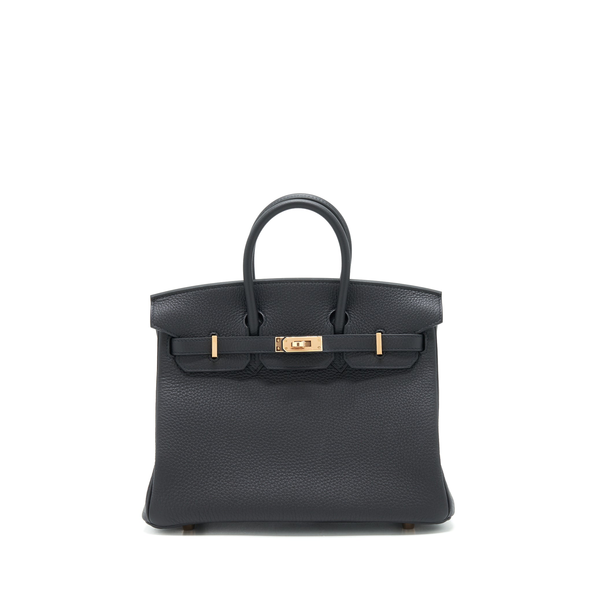 Hermes Birkin 25 Togo Black RGHW Stamp Z