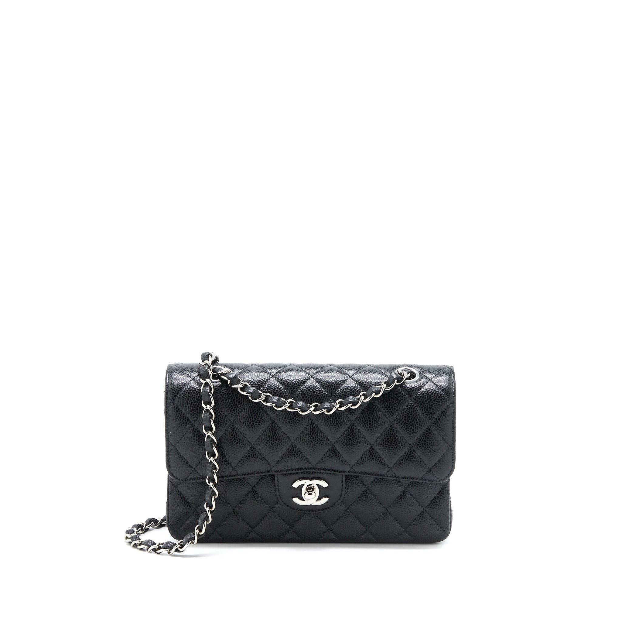 Chanel Small Classic Flap Bag Caviar Black SHW