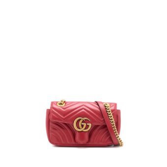 Gucci Mini Marmont Calfskin Red GHW