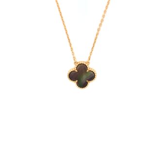 Van Cleef & Arpels Vintage Alhambra Pendant Mother of Pearl Grey Rose Gold