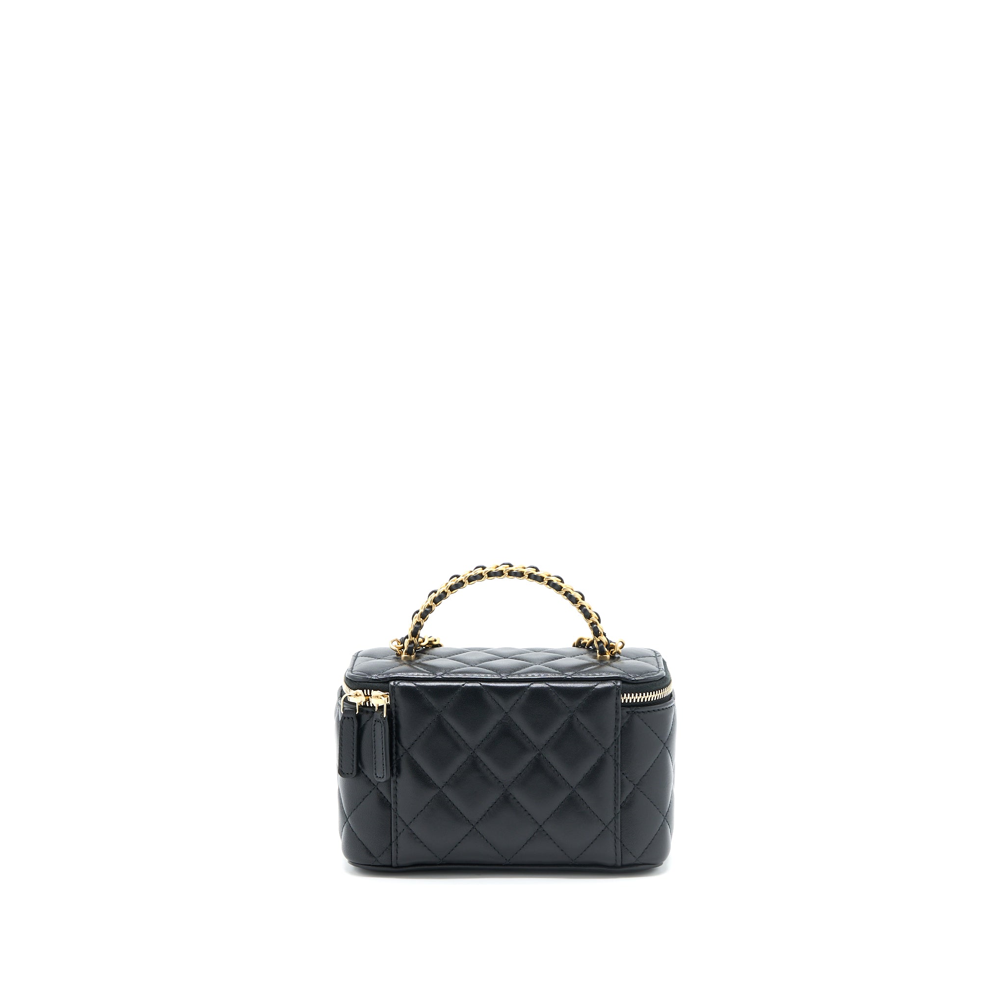 Chanel Top Twist Chain Handle Long Vanity with Chain Lambskin Black Brushed GHW (Microchip) - Image 2
