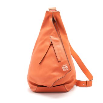 LOEWE Anton Sling in Soft Grained Calfskin in Pumpkin