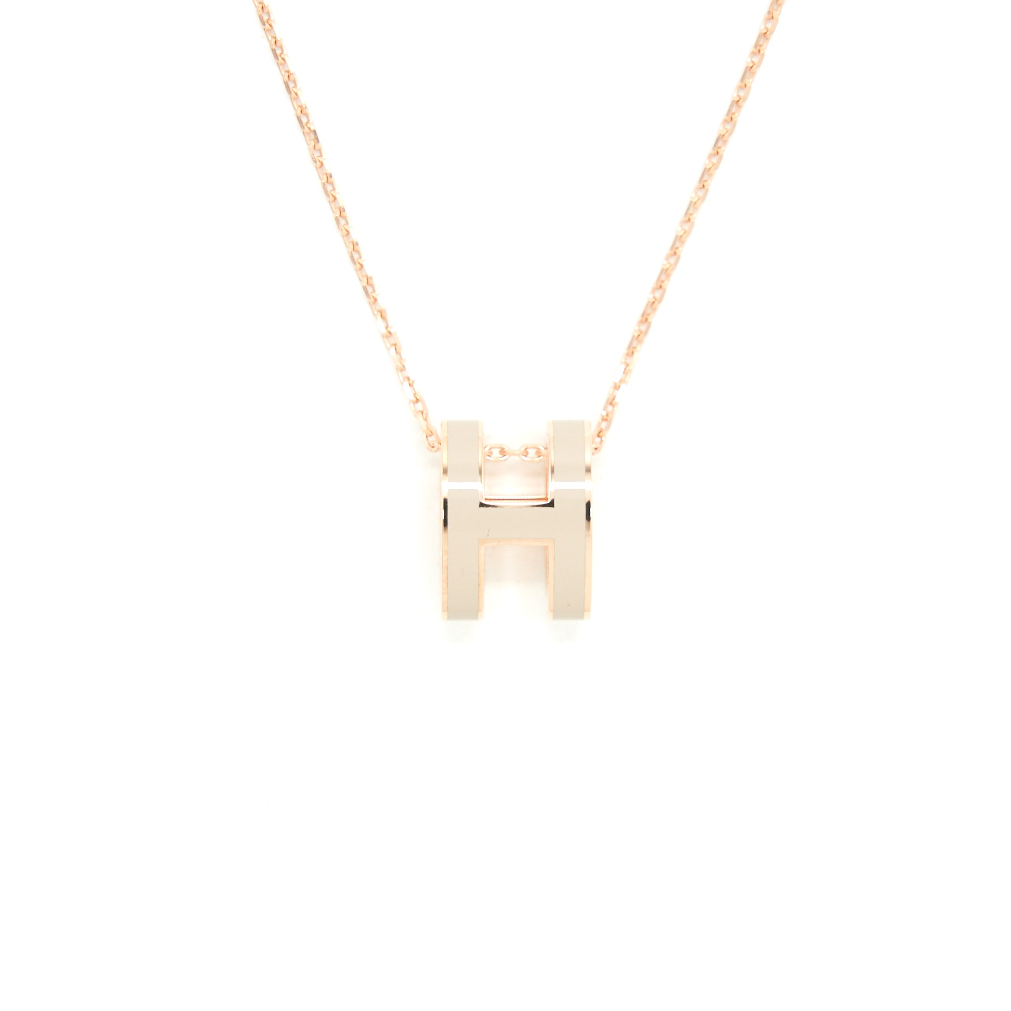 Hermes Pop H pendant Marron Glace RGHW