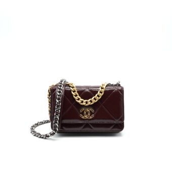 Chanel 19 Wallet On Chain Burgundy
