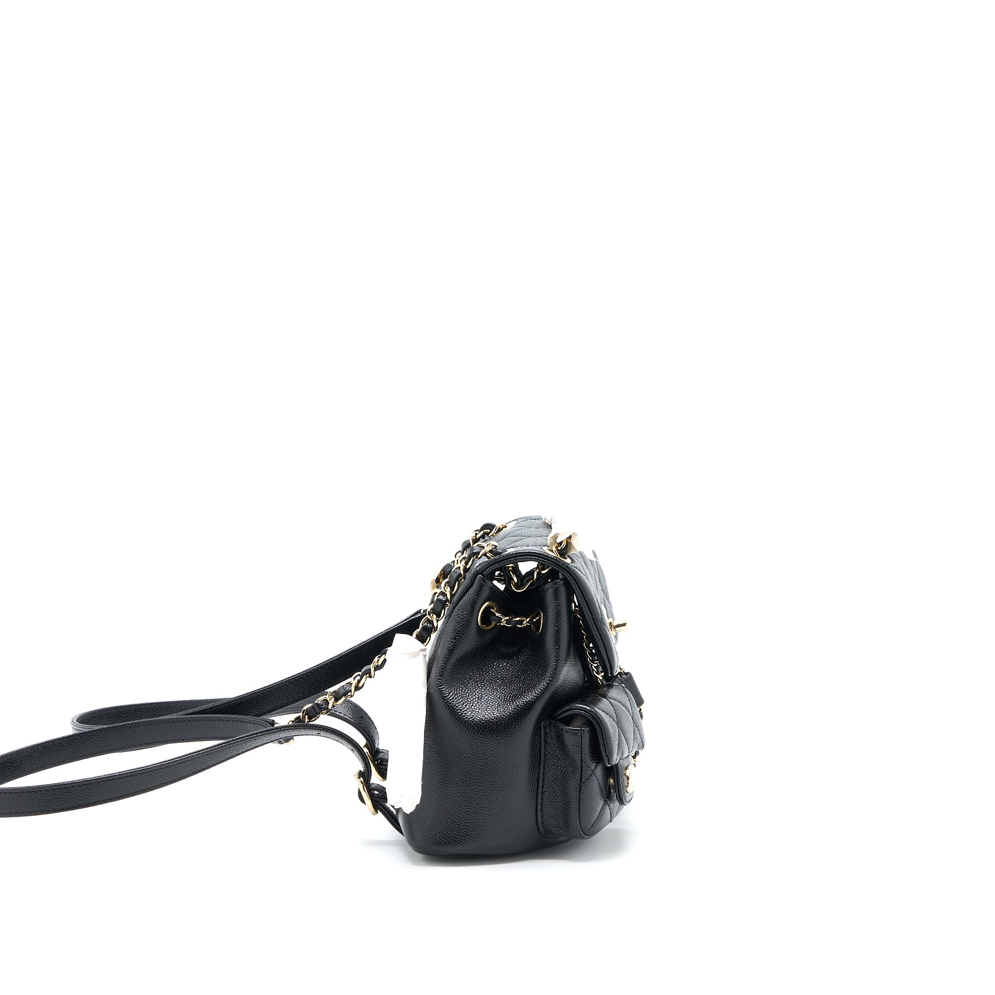 Chanel 23P Mini Triple Pack Backpack Caviar Black LGHW (Microchip) - Image 4